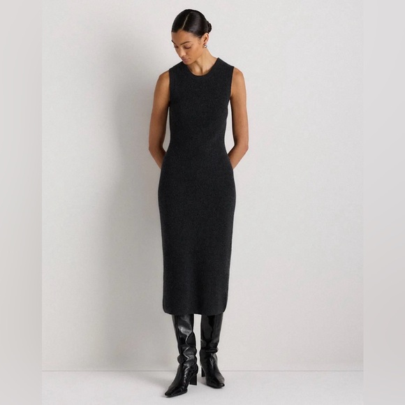 Quince Dresses & Skirts - NWT! | QUINCE Mongolian Cashmere Sleeveless Midi
Sweater Dress Black Size Small